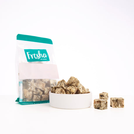 Fresha Green Beef Tripe Cubes Frozen Raw Pet Food 500g