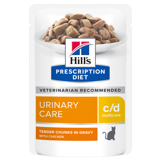 Hill's Prescription Diet c/d Multicare Urinary Care with Chicken Cat Food Pouches 12x85g