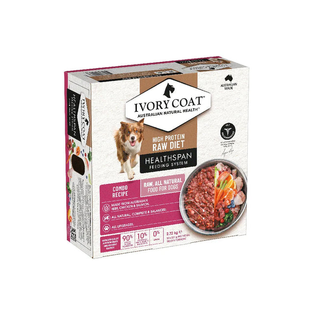 Ivory Coat Healthspan Raw Diet Combo Frozen Dog Food 12 x 227g