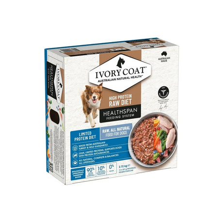 Ivory Coat Healthspan Raw Diet Limited Protein Turkey & Kangaroo 12 x 227g