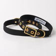 Animals in Charge Black Recycled Canvas Dog Collar