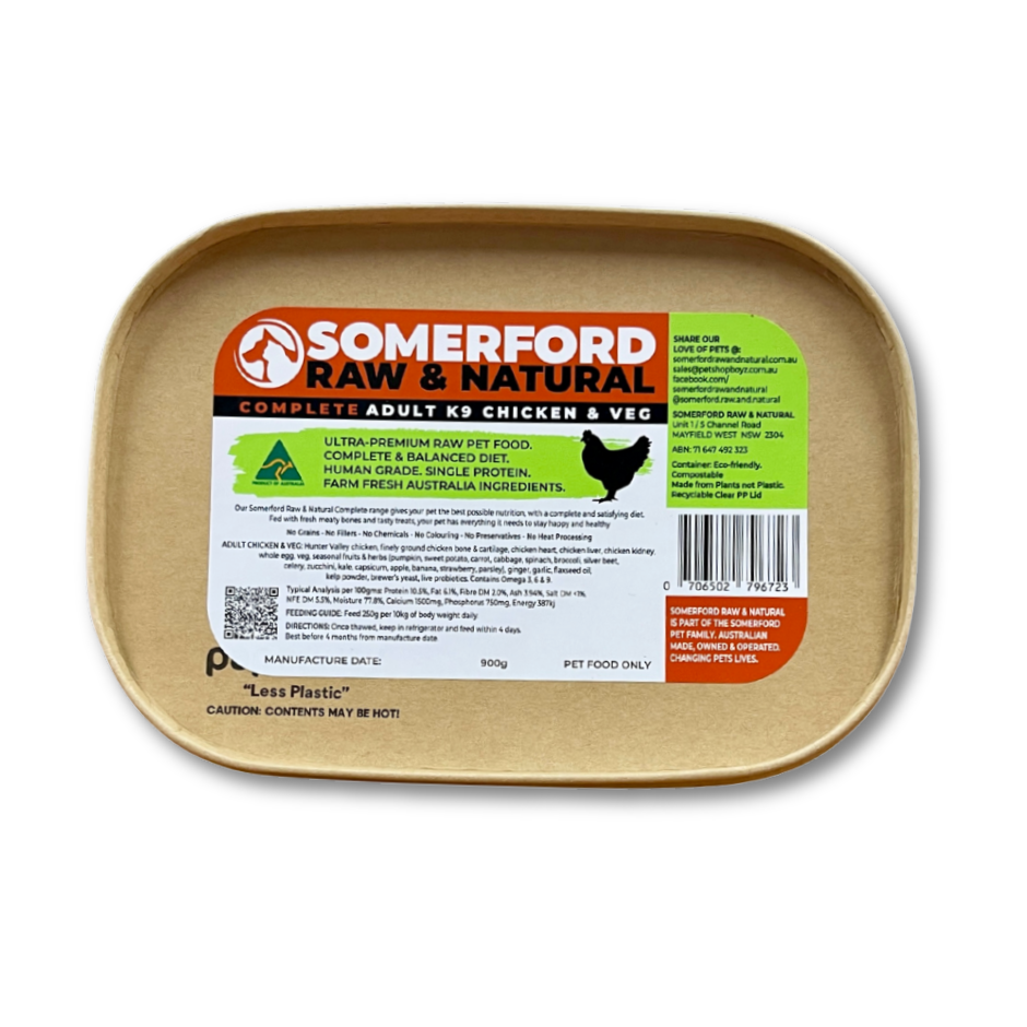 Somerford Raw Chicken & Veg Adult Dog Food 900g