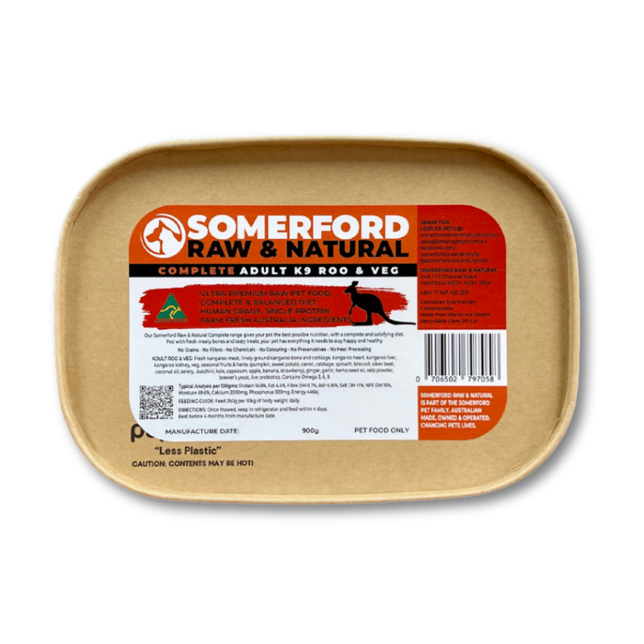Somerford Raw Kangaroo & Veg Adult Dog Food 900g