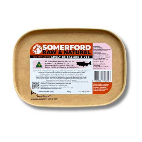 Somerford Raw Salmon & Veg Adult Dog Food 900g