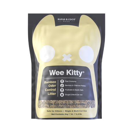 Rufus & Coco Wee Kitty Bamboo Odour Control Cat Litter 2kg
