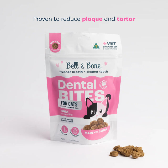 Bell & Bone Cat Dental Bites Tuna & Spirulina 80g
