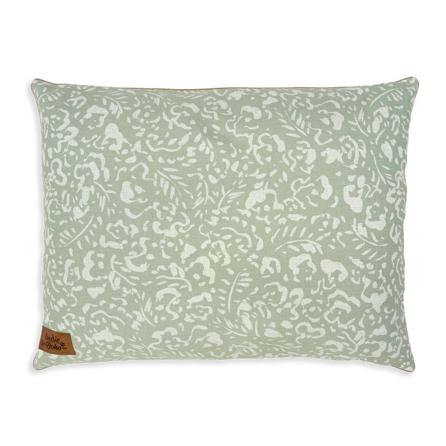 Indie Boho Neutral Brushstrokes Boucle Dog Bed Sage Large