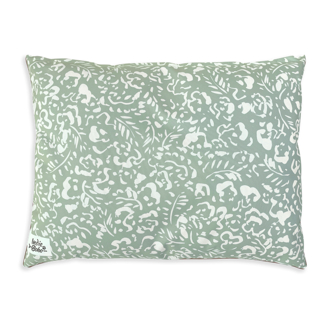 Indie Boho Neutral Brushstrokes Water Resistant Dog Bed Sage Large