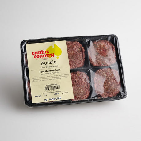 Canine Country Aussie BARF Raw Dog Food Tray 1kg