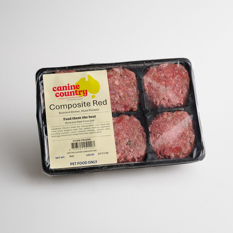 Canine Country Composite Red BARF Raw Dog Food Tray 1kg
