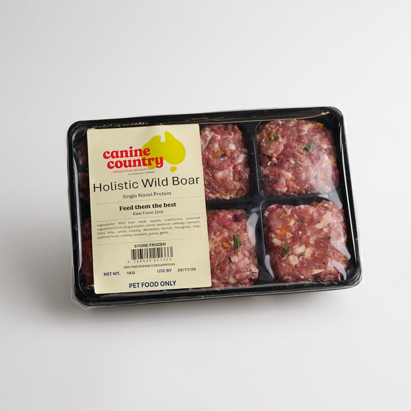 Canine Country Holistic Wild Boar BARF Raw Dog Food Tray 1kg