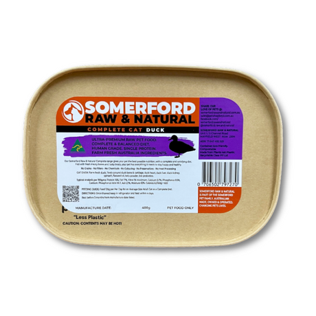 Somerford Raw Duck Cat & Kitten Food 400g