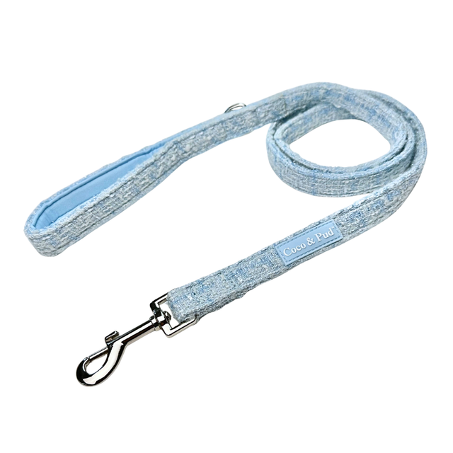 Coco & Pud Boucle de Luxe Dog Lead - Whisper Blue