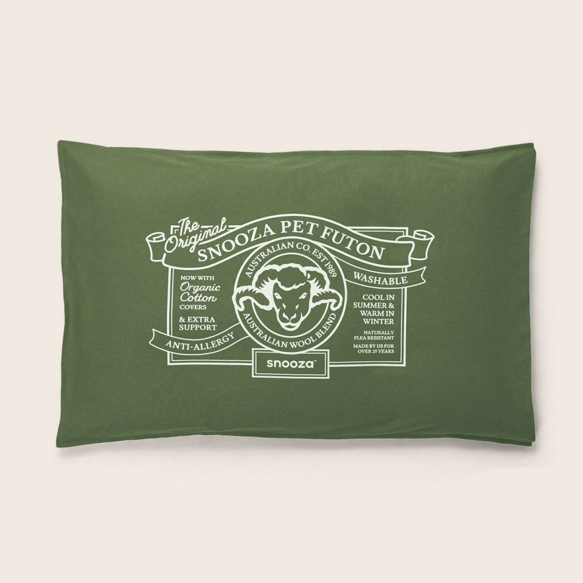 Snooza Cotton Canvas Futon Fern