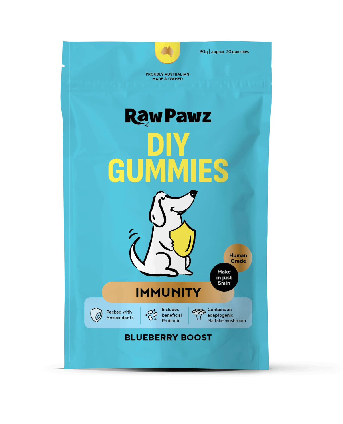 Raw Pawz Immunity DIY Gummies Blueberry Boost 90g