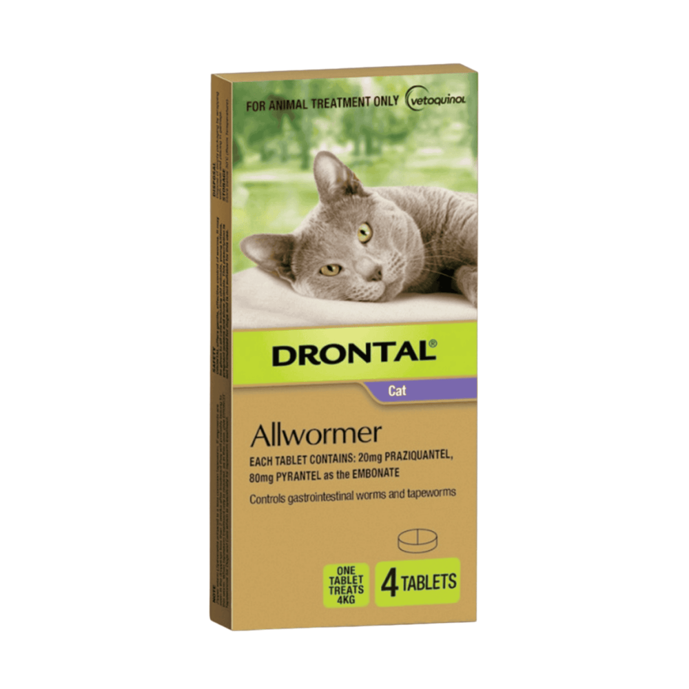 Drontal Allwormer for Cats 4kg 4 Tablets