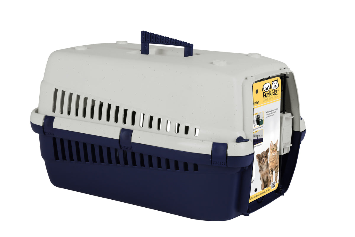 Furkidz Pet Carrier Blue/Beige 50 x 33cm