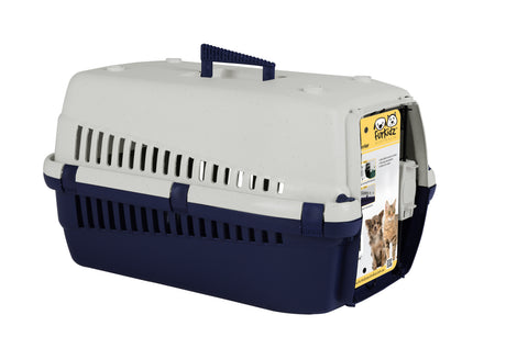 Furkidz Pet Carrier Blue/Beige 50 x 33cm