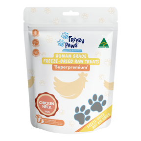 Freezy Paws Freeze Dried Chicken Necks Pet Treats 100g