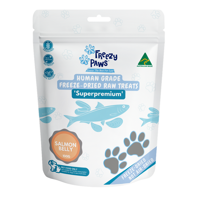 Freezy Paws Freeze Dried Salmon Bellies Pet Treats 100g