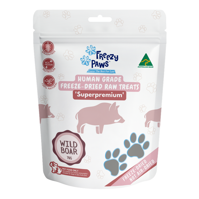 Freezy Paws Freeze Dried Wild Boar Pet Treats 70g
