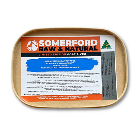 Somerford Raw Goat & Veg Adult Dog Food 900g