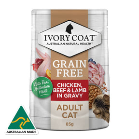 Ivory Coat Chicken with Beef & Lamb Wet Cat Food Pouch 85g