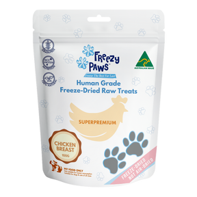Freezy Paws Freeze Dried Chicken Breast Pet Treats 100g