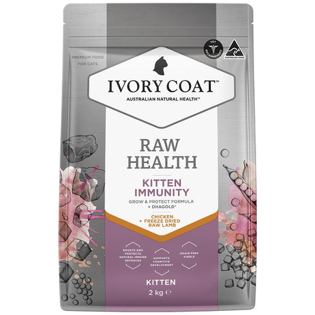 Ivory Coat Raw Health Immunity Kitten Dry Cat Food 2kg