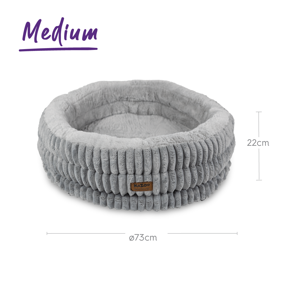Kazoo Calming Nest Dog Bed Grey Medium
