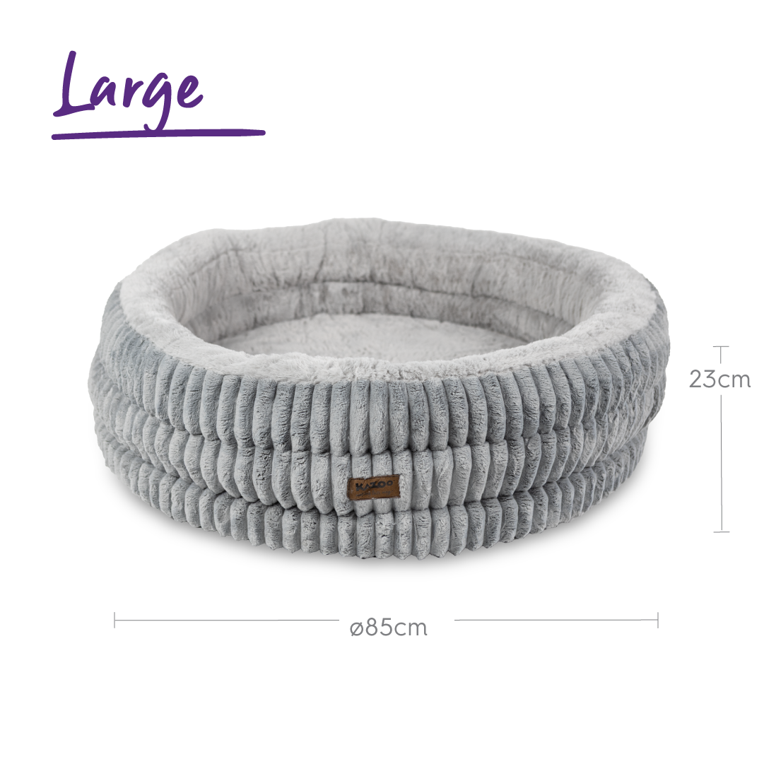 Kazoo Calming Nest Dog Bed Grey Large