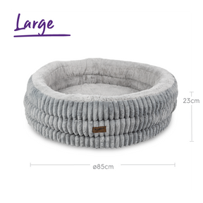 Kazoo Calming Nest Dog Bed Grey Large