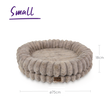 Kazoo Donut Snuggle Dog Bed Beige Small