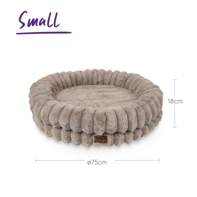 Kazoo Donut Snuggle Dog Bed Beige Small