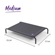 Kazoo Outdoor Dog Bed Charcoal Medium