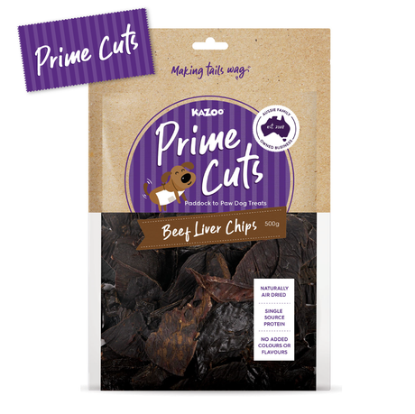 Kazoo Prime Cuts Beef Liver Dog Treats 500g