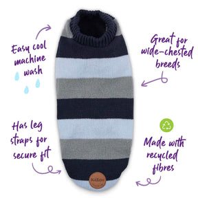Kazoo Chestie Dog Jumper Blue Medium 46cm
