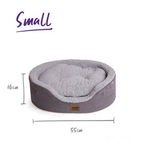 Kazoo Manhattan Dog Bed Grey Small
