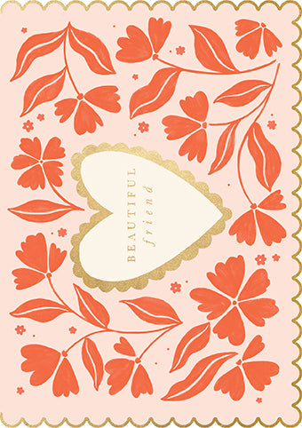Meraki Matilda Heart & Flowers Card