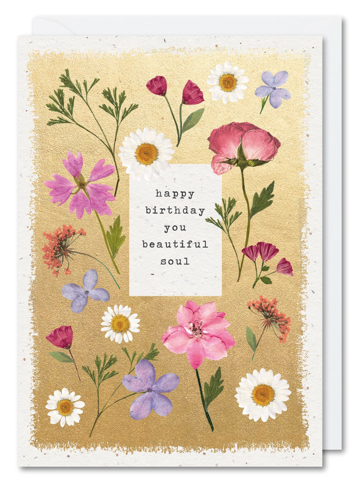 Meraki Pressed Flowers Birthday Card