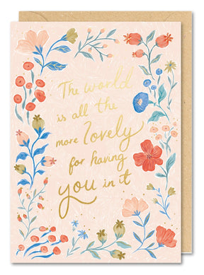 Meraki Sundancer Floral Border Card