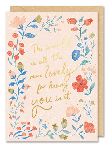 Meraki Sundancer Floral Border Card