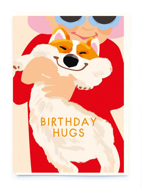 Noi Corgi Birthday Hugs Card