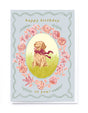 Noi Golden Retriever Floral Birthday Card