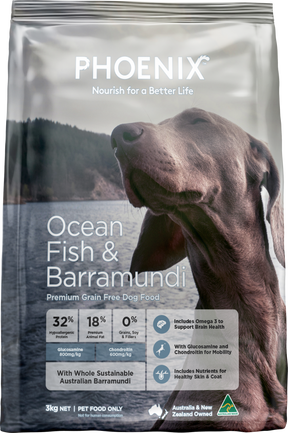 Phoenix Grain Free Ocean Fish & Barramundi Adult Dry Dog Food 3kg
