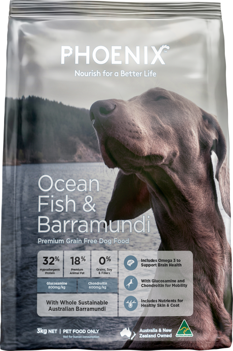 Phoenix Grain Free Ocean Fish & Barramundi Adult Dry Dog Food 3kg