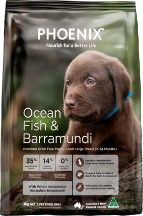 Phoenix Grain Free Ocean Fish & Barramundi Large Breed Puppy Dry Dog Food 3kg