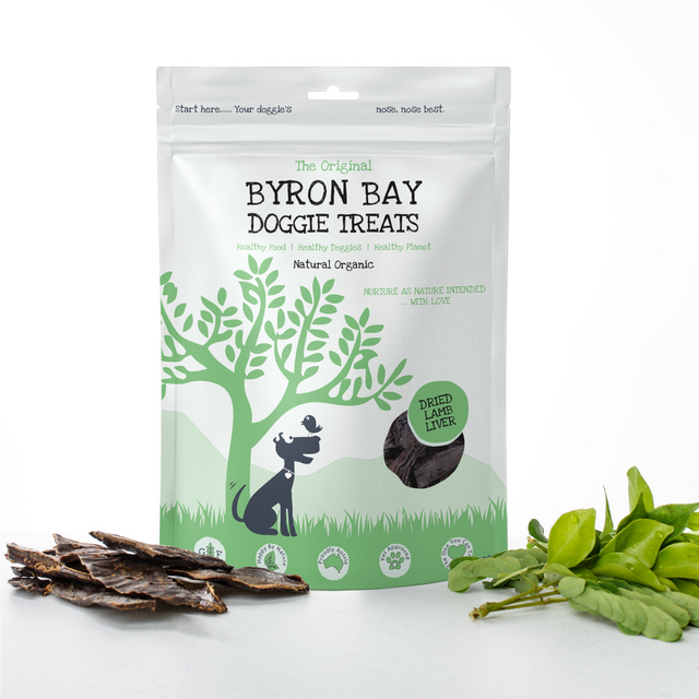 Byron Bay Doggie Treats Organic Dried Lamb Liver 120g
