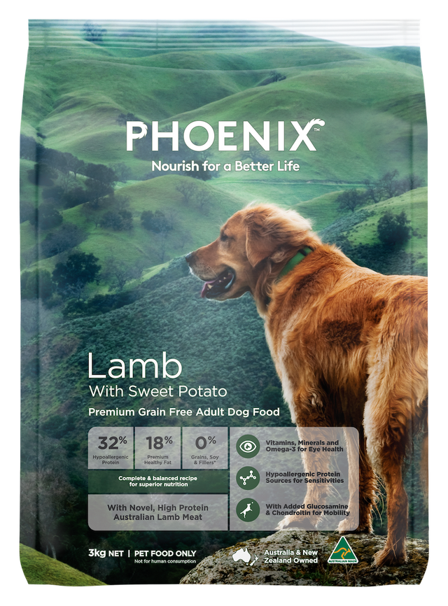 Phoenix Grain Free Lamb & Sweet Potato Adult Dry Dog Food 3kg