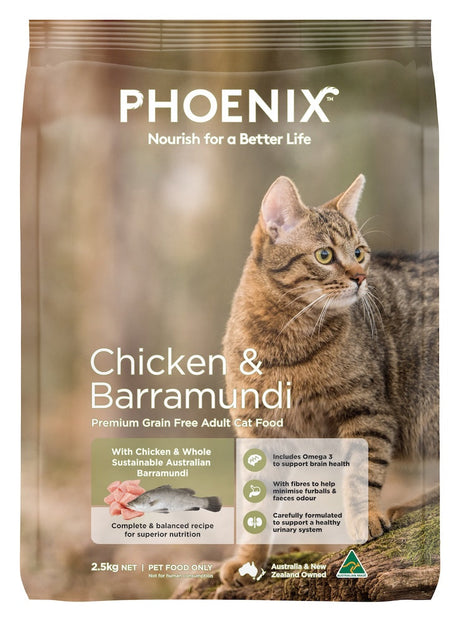 Phoenix Grain Free Chicken & Barramundi Adult Dry Cat Food 2.5kg